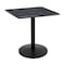Holland Bar Stool Co 36" Tall In/Outdoor All-Season Table, 30" x 30" Square Black Steel Top OD214-2236BWOD30SQBlkStl - alternate 1